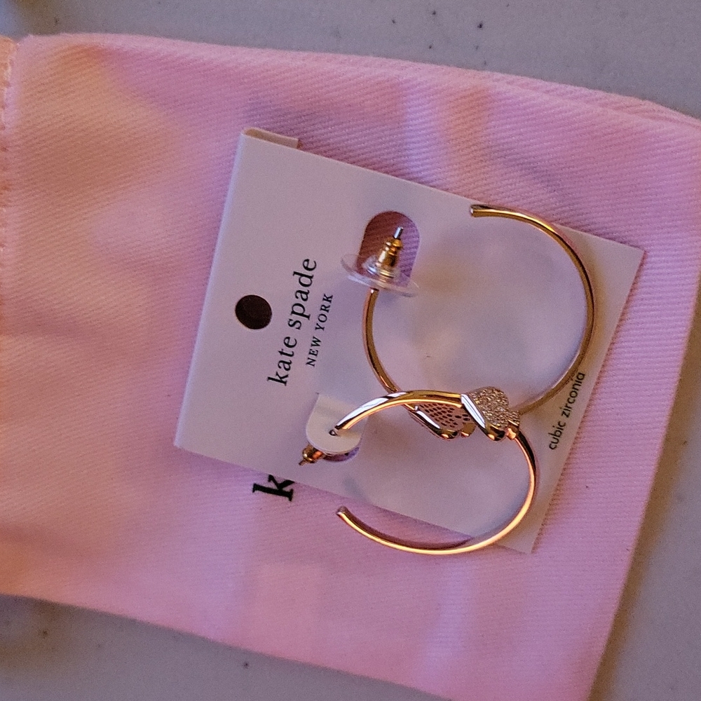 Kate Spade Rose Gold Hoops